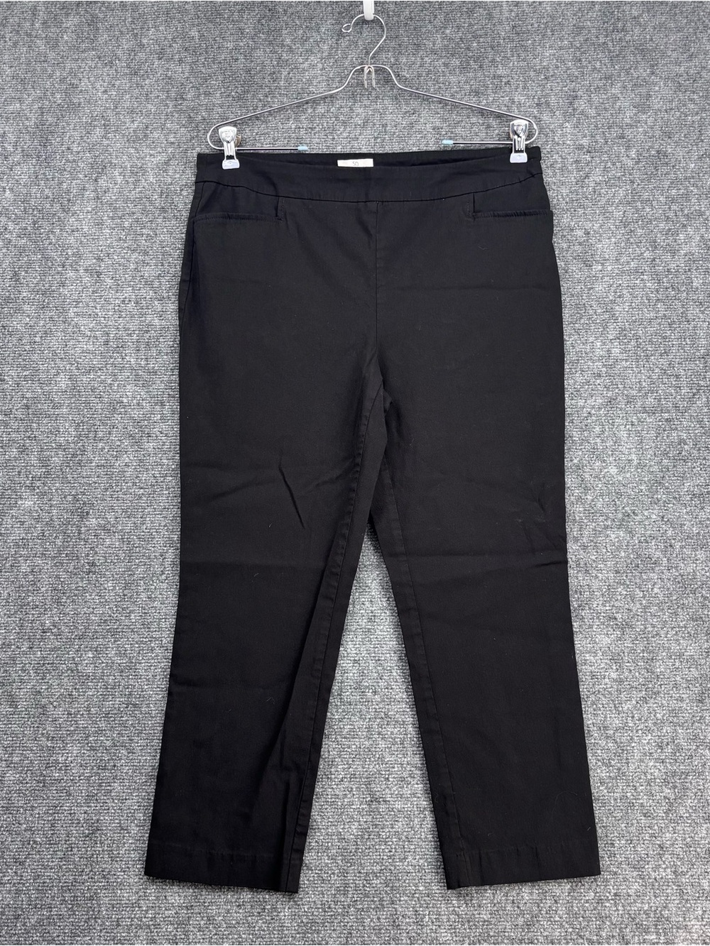 Chicos So Slimming Black Preppy High Rise Cropped Pull On Pants Women’s 10